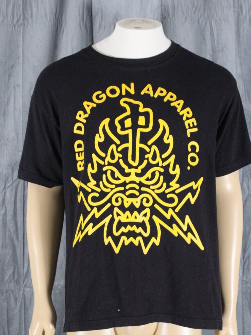 Skatebiard Shirt - Red Dragon Apparel Dragon Head Graphic - Men's Large
